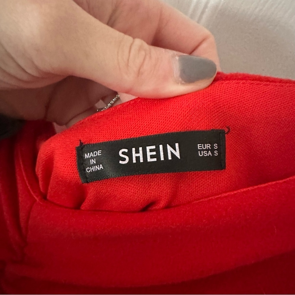 Red Ruched Dress - Picture 3 of 6